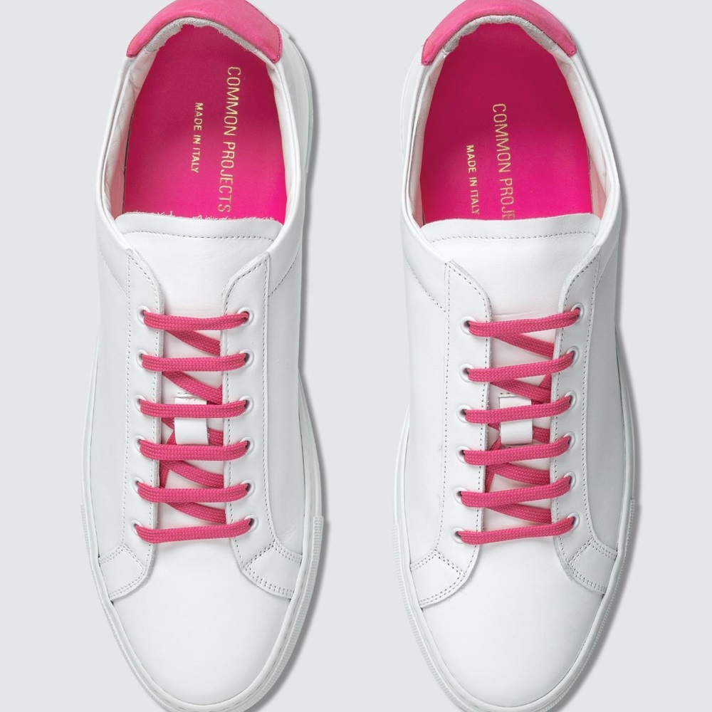 Neon pink common projects